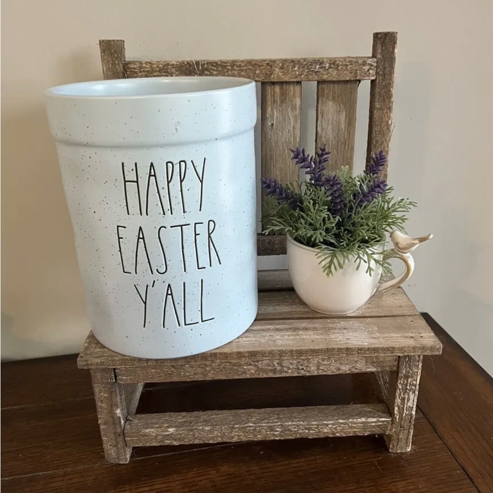 Rae Dunn Easter Utensil Holder Blue Happy Easter Ya’ll Farmhouse Spring Home Dec